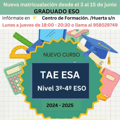 Escuela de Adultos: Abierto Plazo de Matriculación para el Curso 2024/2025