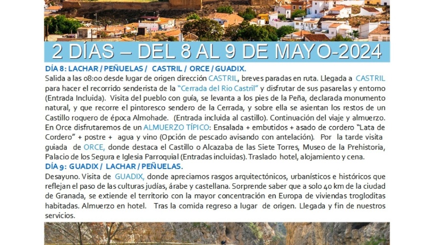 Viaje a Guadix, Orce y Castril