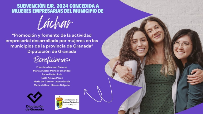 Subvención EJR. 2024 Concedida a Mujeres Empresarias del Municipio de Láchar