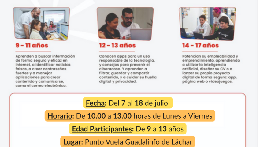 Campamento Digital: Actividades Extraescolares en Competencias Digitales (Grupo de Niños de 9 a 13 años)