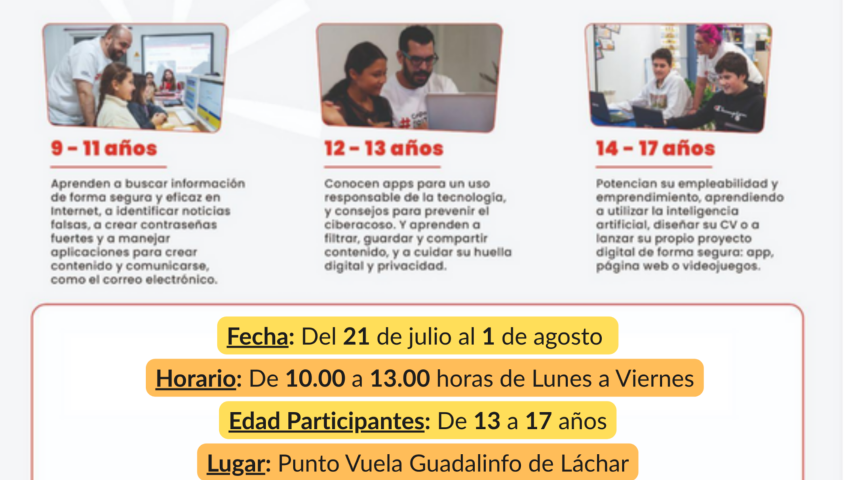 Campamento Digital: Actividades Extraescolares en Competencias Digitales (Grupo de Adolescentes de 13 a 17 años)