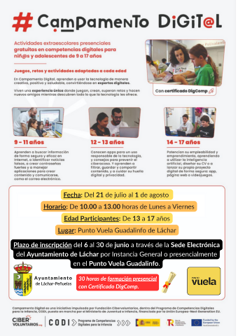 Campamento Digital: Actividades Extraescolares en Competencias Digitales (Grupo de Adolescentes de 13 a 17 años)